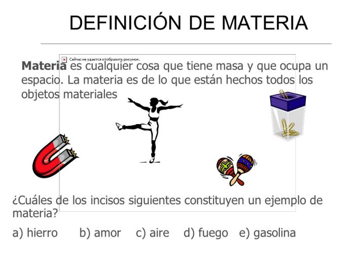 DEFINICIÓN+DE+MATERIA